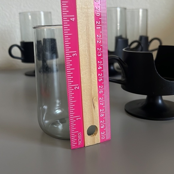 Vintage Compatible Corning Glas-Snap Plastic Handled Glasses Lot of 4 Coffee - Picture 6 of 9